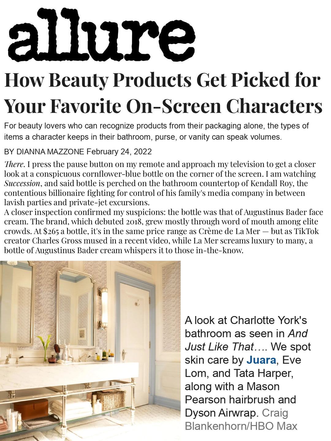 ALLURE: How Beauty Products Get Picked for Your Favorite On-Screen Characters