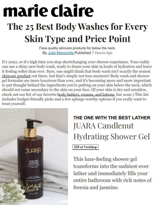MARIE CLAIRE: The 25 Best Body Washes for Every Skin Type and Price Point