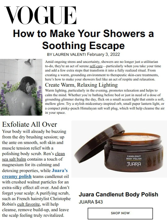 VOGUE: How to Make Your Showers Feel More Soothing in Self-Quarantine
