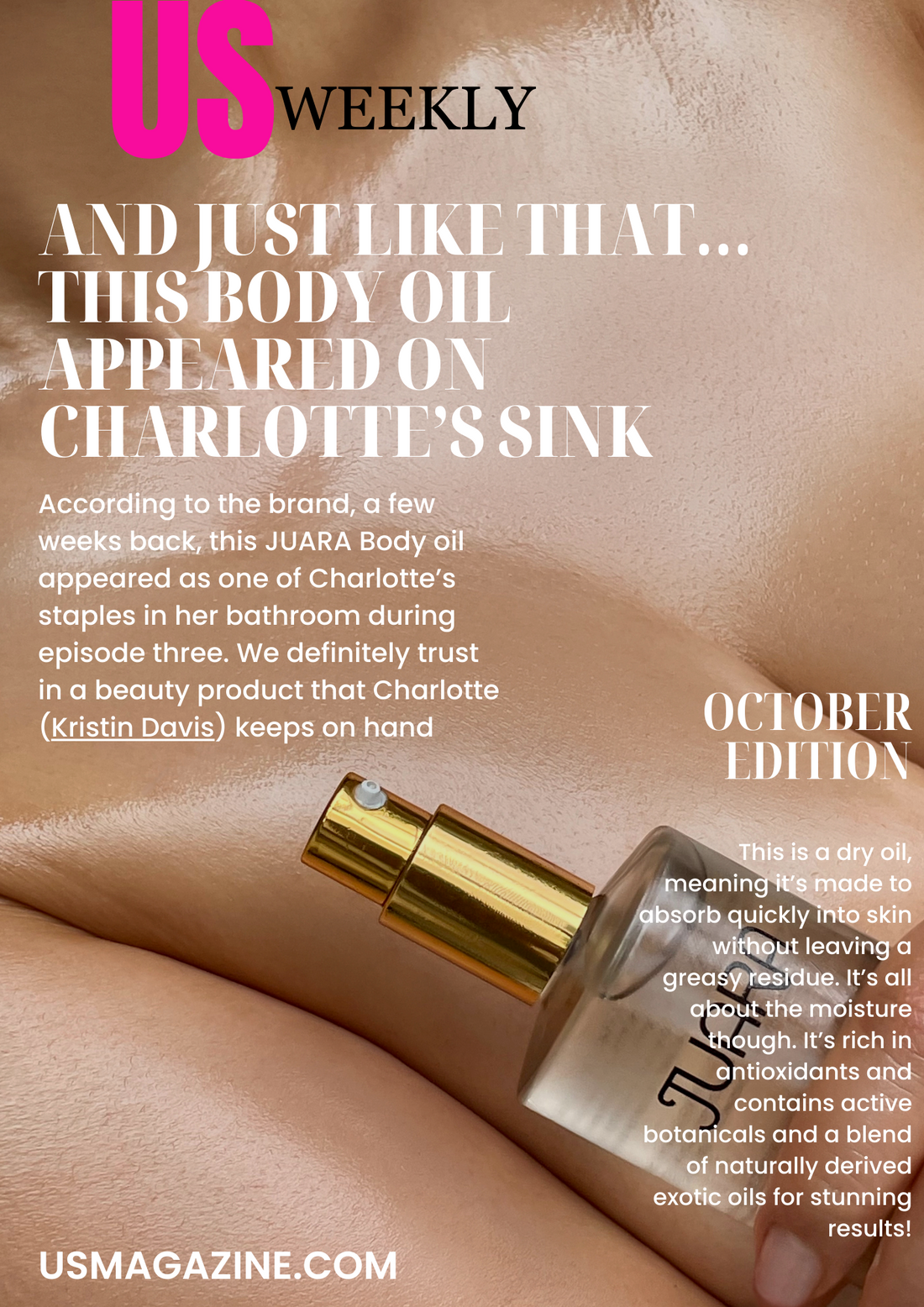 US MAGAZINE: And Just Like That…This Body Oil Appeared on Charlotte’s Sink