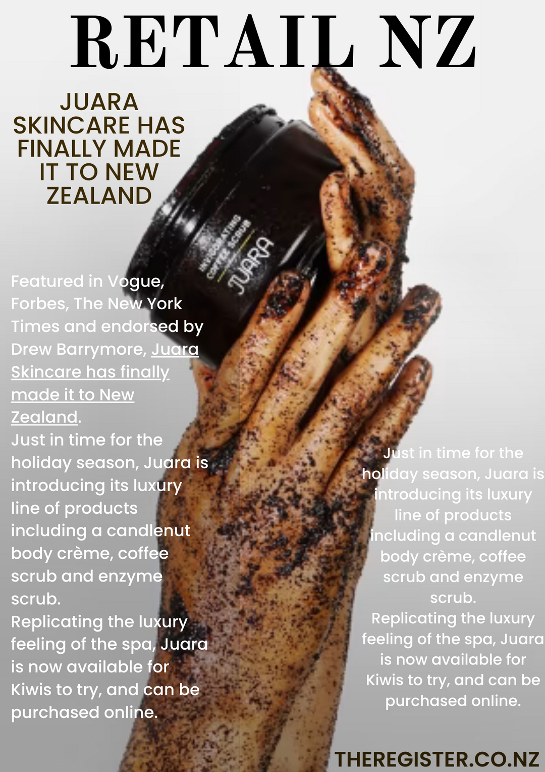 RETAIL NZ: JUARA Skincare has finally made it to New Zealand